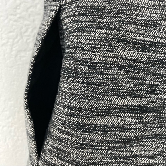 Madewell Heather Gray Sleeveless Dress with Faux Leather Collar & Pockets Size 0 - Picture 5 of 6